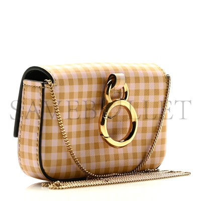 ENDI VITELLO CENTURY GINGHAM NANO BAGUETTE CHARM ROSEWOOD MUSTARD (11*7*2cm) 